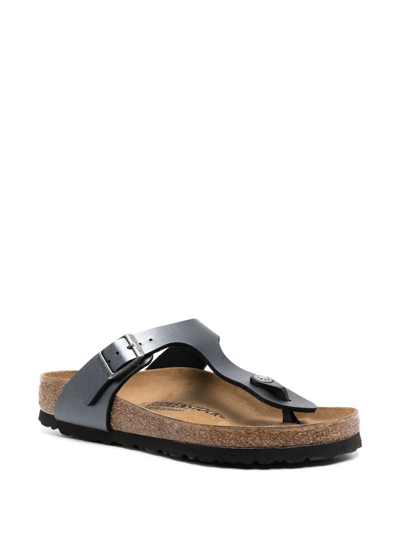 Birkenstock Buckle-detail Flat Sandals In Schwarz