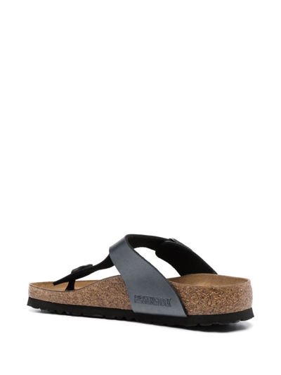 Birkenstock Buckle-detail Flat Sandals In Schwarz