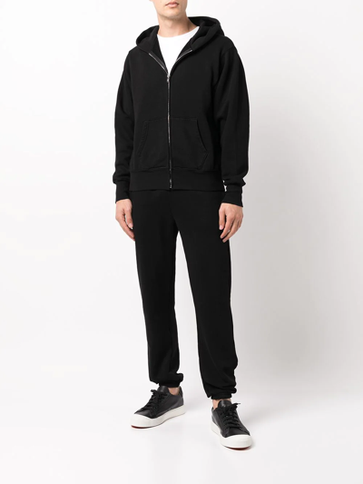 Les Tien Straight-leg Cotton Sweatpants In Schwarz
