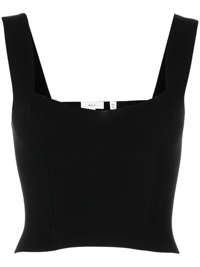 Shop A.l.c Jordana Cropped Vest In Schwarz