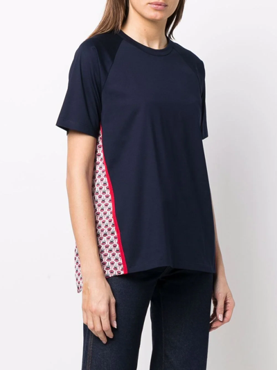 Herno Rear-pattern T-shirt In Blau