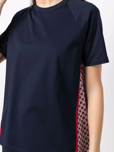 Herno Rear-pattern T-shirt In Blau