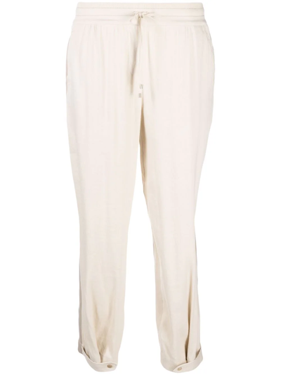 Shop Lorena Antoniazzi Side Stripe Track Pants In Nude