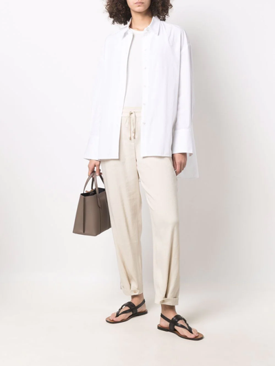 Shop Lorena Antoniazzi Side Stripe Track Pants In Nude