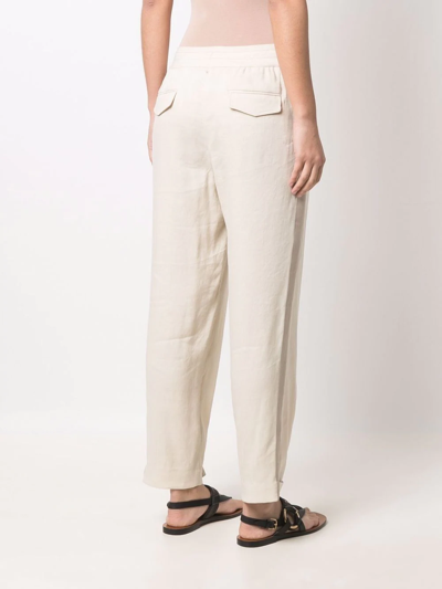 Shop Lorena Antoniazzi Side Stripe Track Pants In Nude