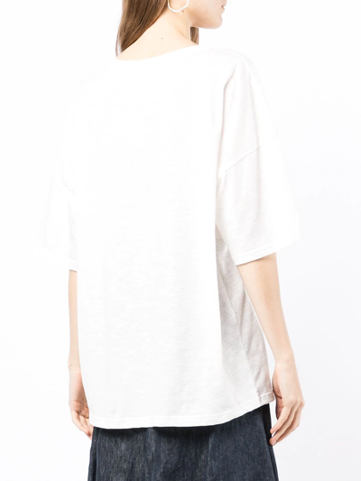Shop See By Chloé Graphic-print Short-sleeved T-shirt In Weiss