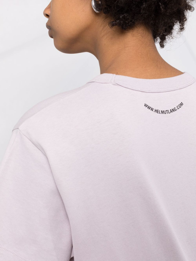 Shop Helmut Lang Neckline Print Short Sleeved T-shirt In Rosa