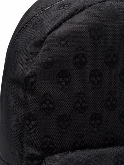 Shop Alexander Mcqueen Biker Skull Jacquard-logo Backpack In Schwarz