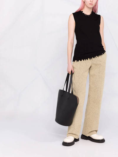 Uma Wang Knitted Vest Top In Schwarz