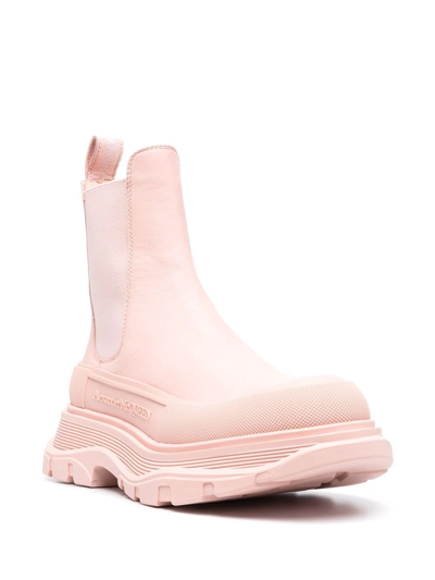 Shop Alexander Mcqueen Chelsea Ankle Boots In Rosa