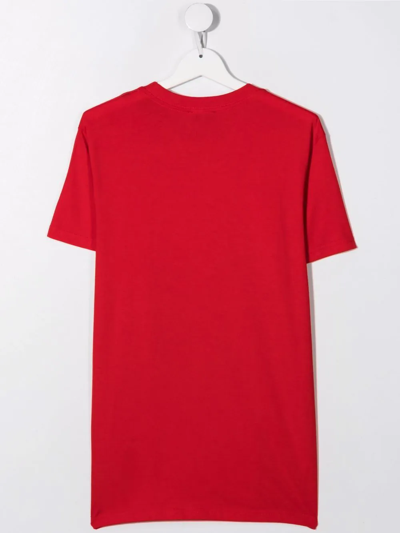 Shop Diesel Teen Logo-print Cotton T-shirt In Red