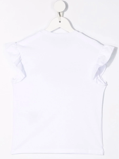 Dsquared2 Teen Logo-print Cotton T-shirt In White