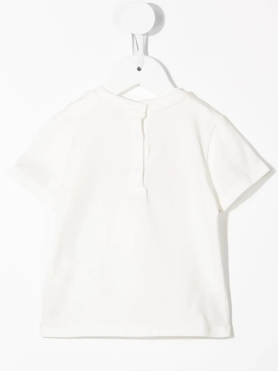 Shop Fendi Logo-print Short-sleeved T-shirt In White