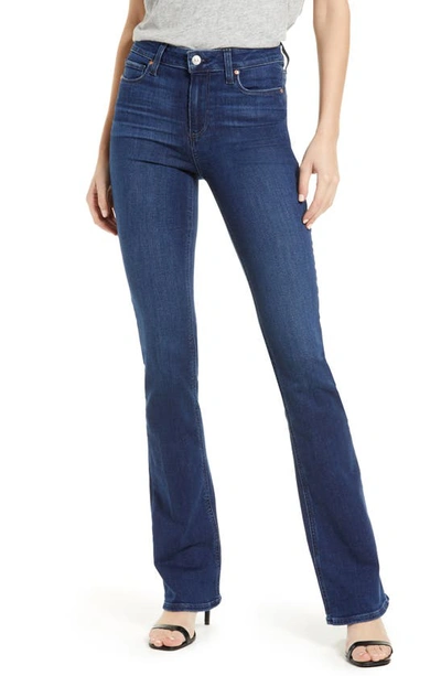 Shop Paige Manhattan Bootcut Jeans In Alpina Distressed