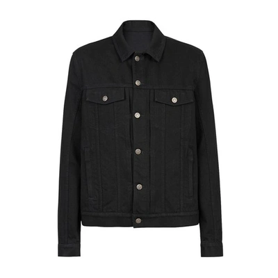Shop Balmain Denim Jacket In Noir