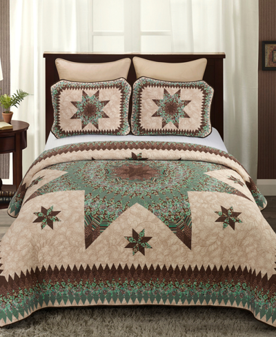 Shop American Heritage Textiles Sea Breeze Star Quilt 3 Piece Set, King In Multi