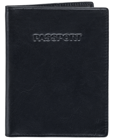 Shop Mancini Men's Casablanca Collection Passport Holder Case In Black
