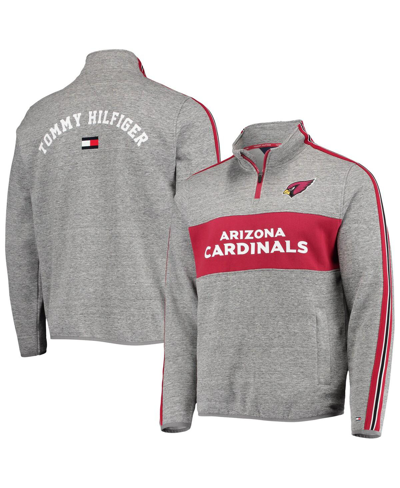Shop Tommy Hilfiger Men's  Heathered Gray Arizona Cardinals Mario Quarter-zip Jacket