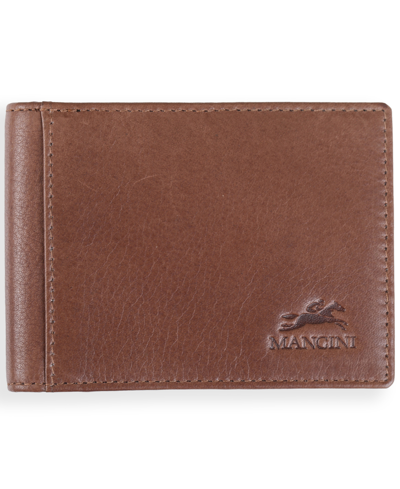 Shop Mancini Men's Bellagio Collection Deluxe Slim Bill Clip Card Case In Brown