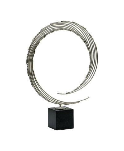 Shop Cyan Design Centurian Circle Sculpture In Silver