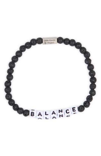 Shop Little Words Project Unisex Balance Lava Stone Beaded Bracelet In White