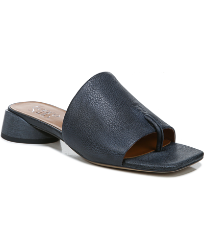 Shop Franco Sarto Women's Loran Stacked Heel Slide Dress Sandals In Black Leather