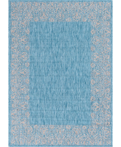 Shop Bayshore Home Outdoor Pashio Pas7 8' X 11' 4" Area Rug In Light Aqua