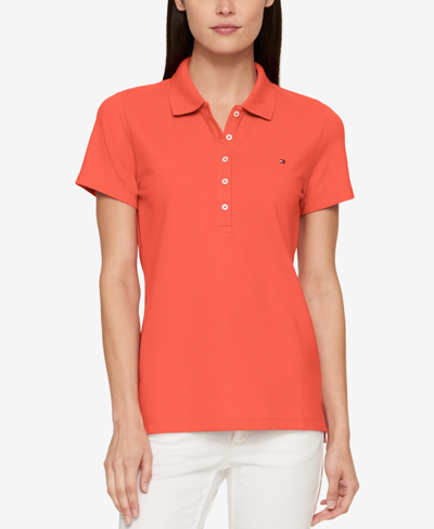 Shop Tommy Hilfiger Polo Shirt In Chili