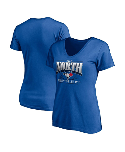 Shop Fanatics Women's  Royal Toronto Blue Jays Hometown V-neck T-shirt