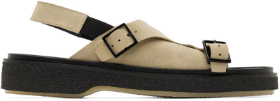 Shop Adieu Beige Type 140 Sandals In Dirty White 016