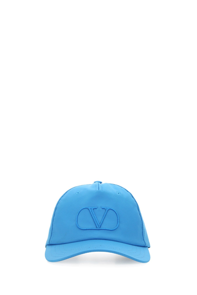 Shop Valentino Vlogo Signature Baseball Cap In Blue