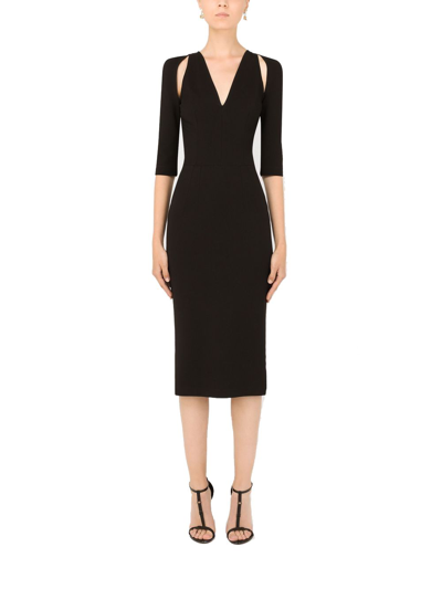 Shop Dolce E Gabbana Women's Black Viscose Dress