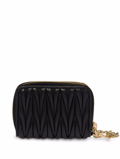 Shop Miu Miu Women's Black Leather Wallet