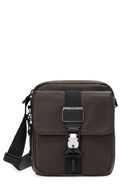 Shop Tumi Junior Crossbody Bag In Dark Brown