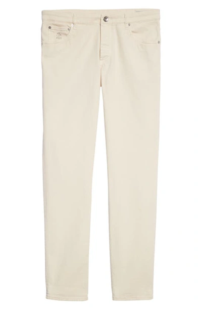 Shop Brunello Cucinelli Stretch Denim Jeans In C6094 Off White