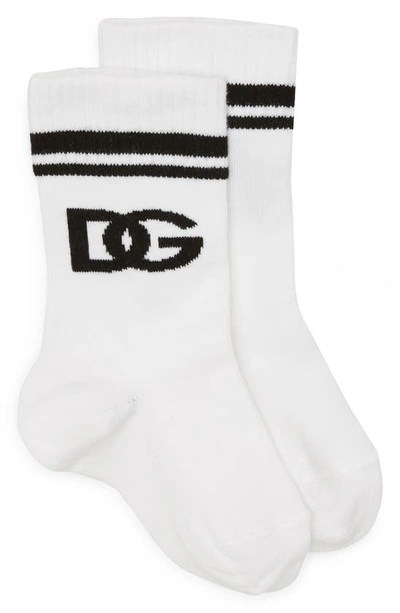 Shop Dolce & Gabbana Kids' Dg Logo Socks In Variante Abbinata