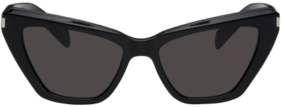 Shop Saint Laurent Black Sl 466 Sunglasses In 001 Black