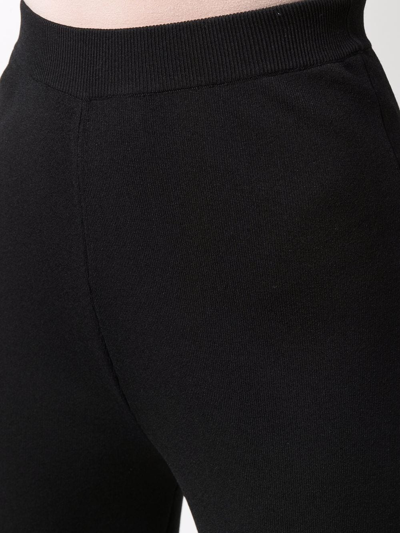 Shop Nanushka Knit Wide Leg Trousers In Black