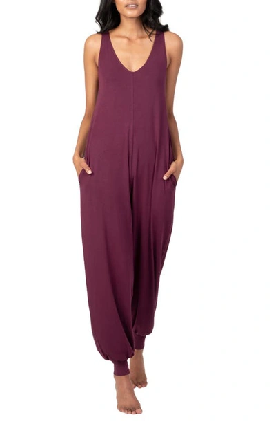 Shop Lively All Day Jumpsuit In Plum