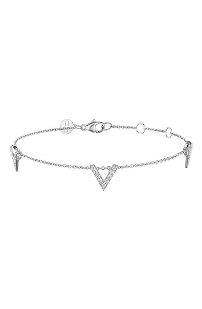 Shop Hueb Bestow V-station Bracelet In White Gold