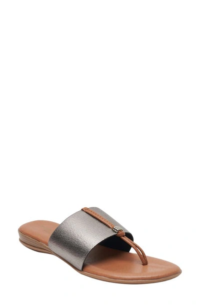 Shop Andre Assous André Assous Nice Featherweights™ Slide Sandal In Pewter