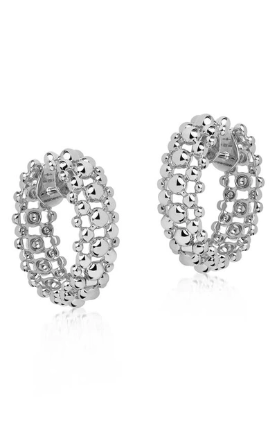 Shop Hueb Bubbles Hoop Earrings In White Gold