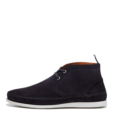 Shop Paul Smith Neon Cow Leather Boot In Navy