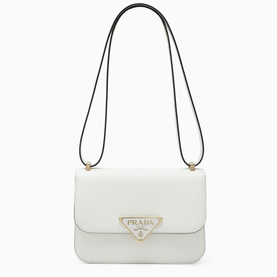 Shop Prada White Saffiano Leather Cross-body Bag
