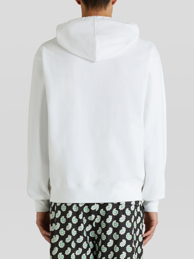 Shop Etro Bandana Inlay Print Cotton Sweatshirt In White