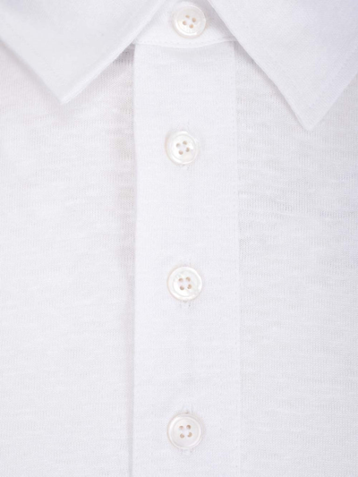 Shop Ermenegildo Zegna Buttoned Polo Shirt In White