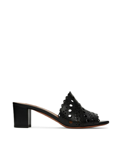 Shop Alaïa Mules Veau Vienne In Noir