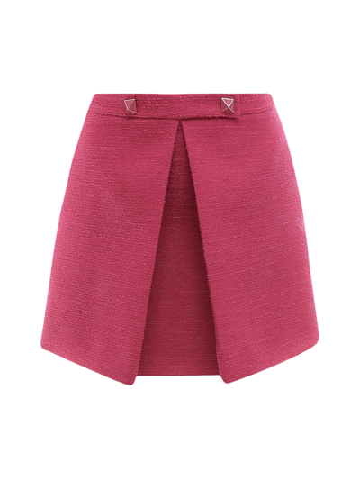 Shop Valentino Mini Skirt In Full Pink