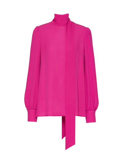 Shop Valentino Blouse In Full Pink