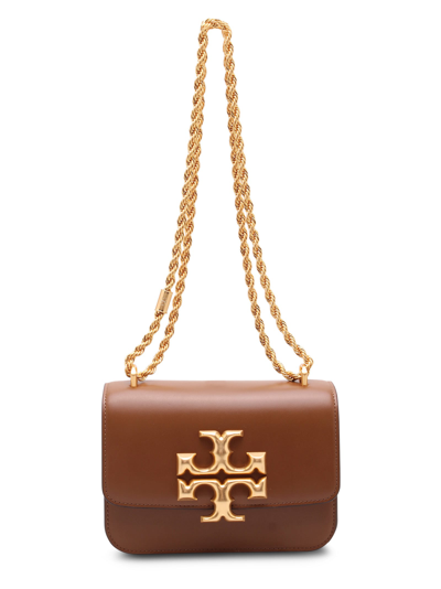 Shop Tory Burch Eleanor Small Leather Shoulder Bag In Moose
